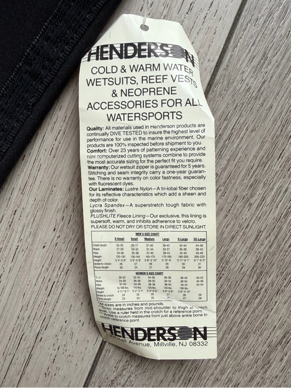 Henderson Women’s Neoprene Hooded Vest in Black with Blue Lining - Picture 3 of 5